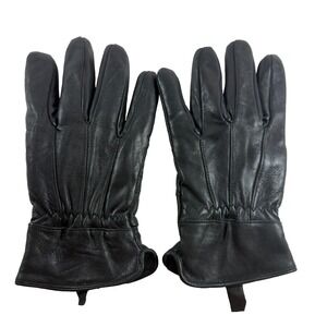 Jacob Ash Men's Genuine Leather Gloves Thinsulate Large Black Lined‎ Winter Warm